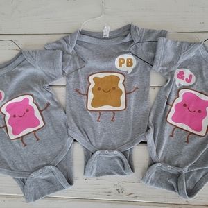 Peanuts Butter and Jelly Onesies
